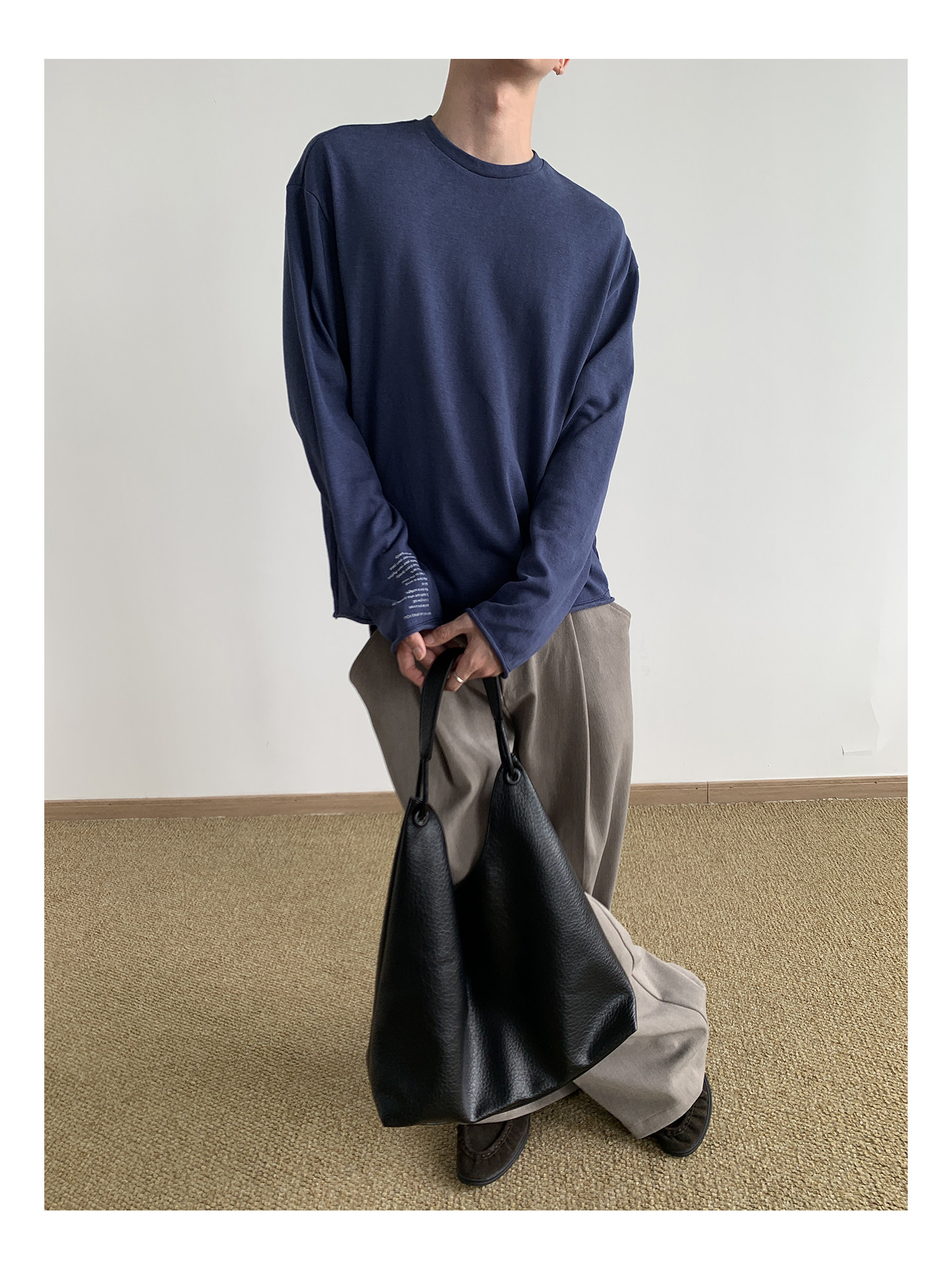 MION Relaxed Slub Cotton Long-Sleeve Tee