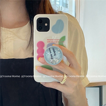 Yoona Home color graffiti ins geometric bracket Apple 12 11pro max mobile phone case for 8Plus