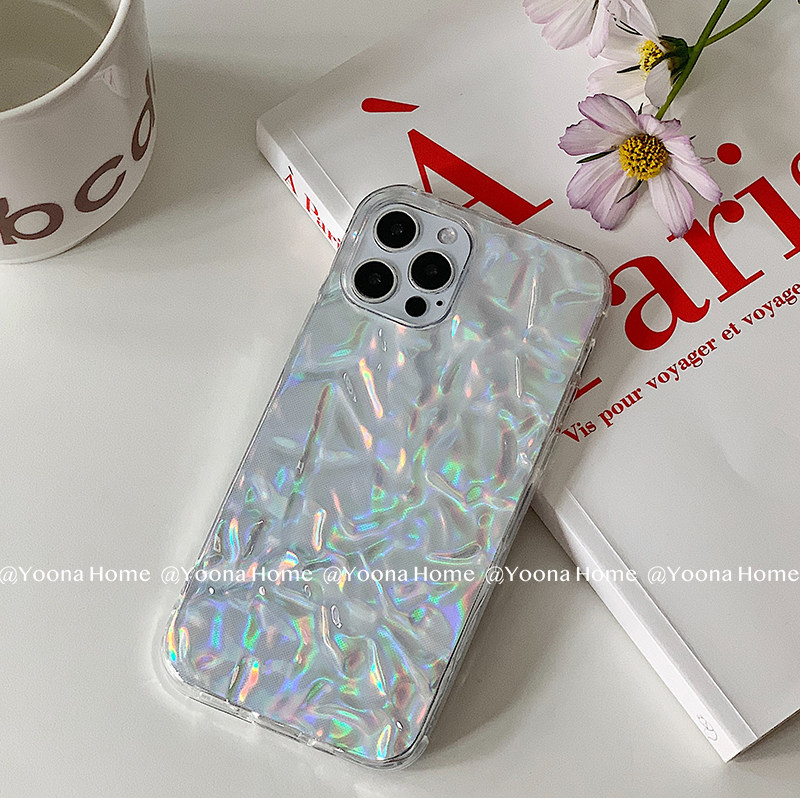 Yoona Home stereo laser apply iPhone12 mobile phone protection shell Apple 11 8plus full package anti-fall silicone gel