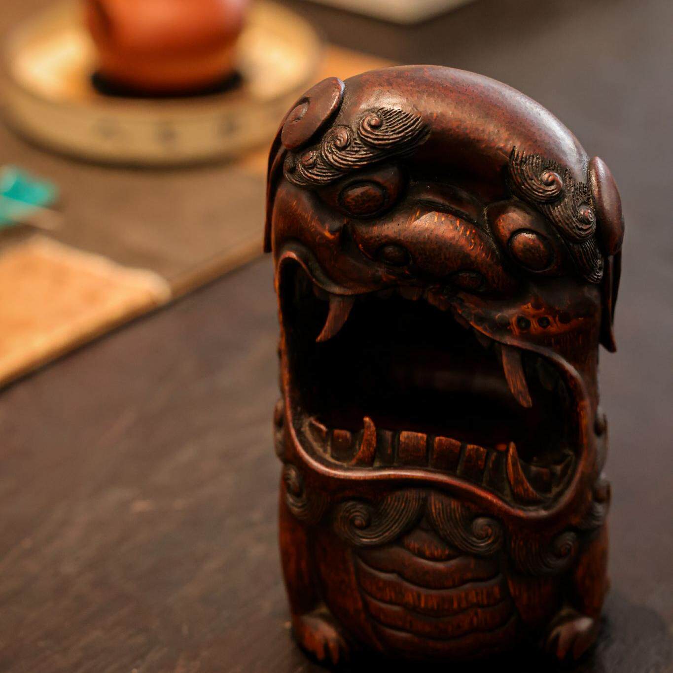 古董木雕笔筒：竹雕十八罗汉的魅力-竹雕/竹制品-淘宝好物网