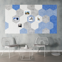 Hexagonal felt cork board wall sticker message board photo wall background wall kindergarten work display board bulletin board