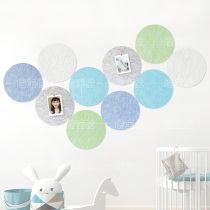 Color Felt Board Round Felt Wall Stickup Photo Wall Soft Wood Board Free From Punching And Message Board Hanging Wall Vision Board Wall Decoration