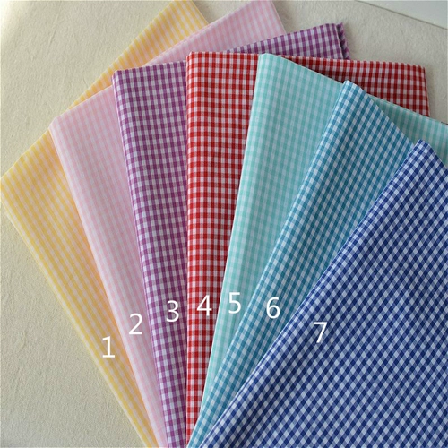 Санми Бесплатная доставка конфеты -Королевная эластичная мини -клетчатая клетчатая ткань лето тонкая/ручная рубашка
