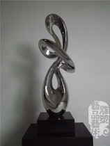 Art sculpture high-end hotel club Villa sales office Model Room soft metal stainless steel sculpture smooth music