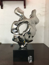 Handmade forged Home creative twisted sculpture Custom stainless steel abstract sculpture landscape Taihu stone ornaments
