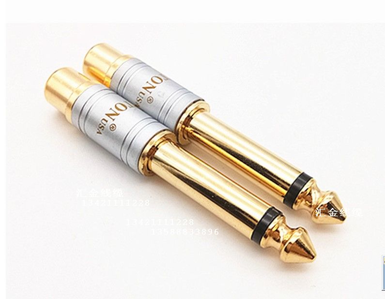 U.S. Lipton RCA female turn 6 35 male mixer audio adapter 6 35 turn rca 6 5 turn AV
