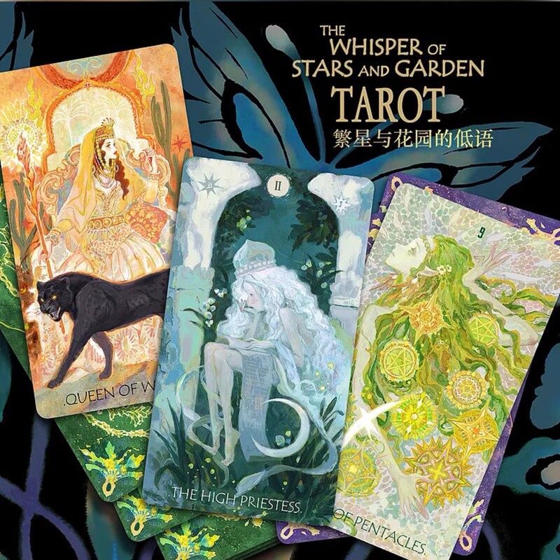 Authentic Tarot Cards of the Whispering Stars and Gardens, High-Quality Tarot Cards, Tavet Series, Fairy Tale Style Tarot