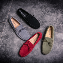 Mens Bean Shoes Men Genuine Leather Shoes Single Shoes Sloth Shoes New Summer Trends Han Prints 100 Hitch Casual Shoes