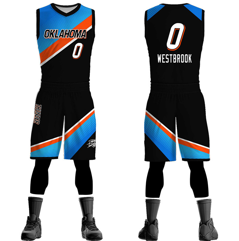 Westbrook Chris Paul 3 George Dunk Contest Thunder City Edition Basketball Suit Custom Jersey
