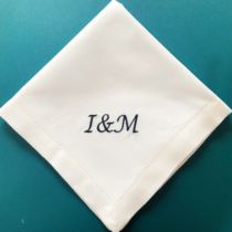 Monogram embroidered napkin custom western wedding wedding planning Party event cooperation LOGO custom European style