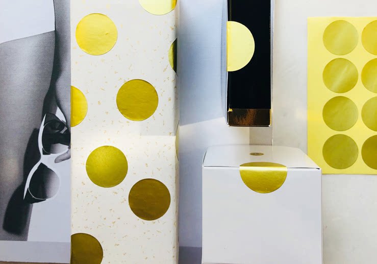 120 gold 2 5 cm round closure with baking package Decorative Sticker Diy Decorative Sticker