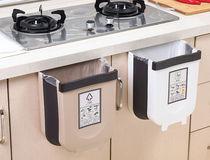 Kitchen trash can home cabinet door wall-mounted foldable trash can creative multifunctional car hanging trash basket