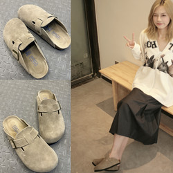 Sannoback의 천연 가죽 Birkenstock 발가락 발가락 플립 플롭