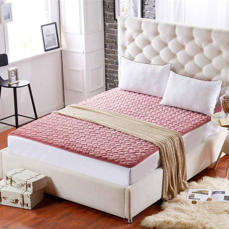 Coral Suede Mattress Anti Slip Single Double Man Bed Pads Student Dormitory Fallé Bed Bedding Can Fold Upholstered Tatami