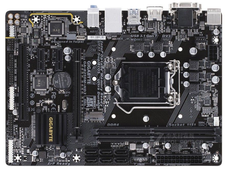 Chong New Gigabyte Gigabyte Gigabyte B250M-HD3 M 2 PCI slot 7500CPU one year