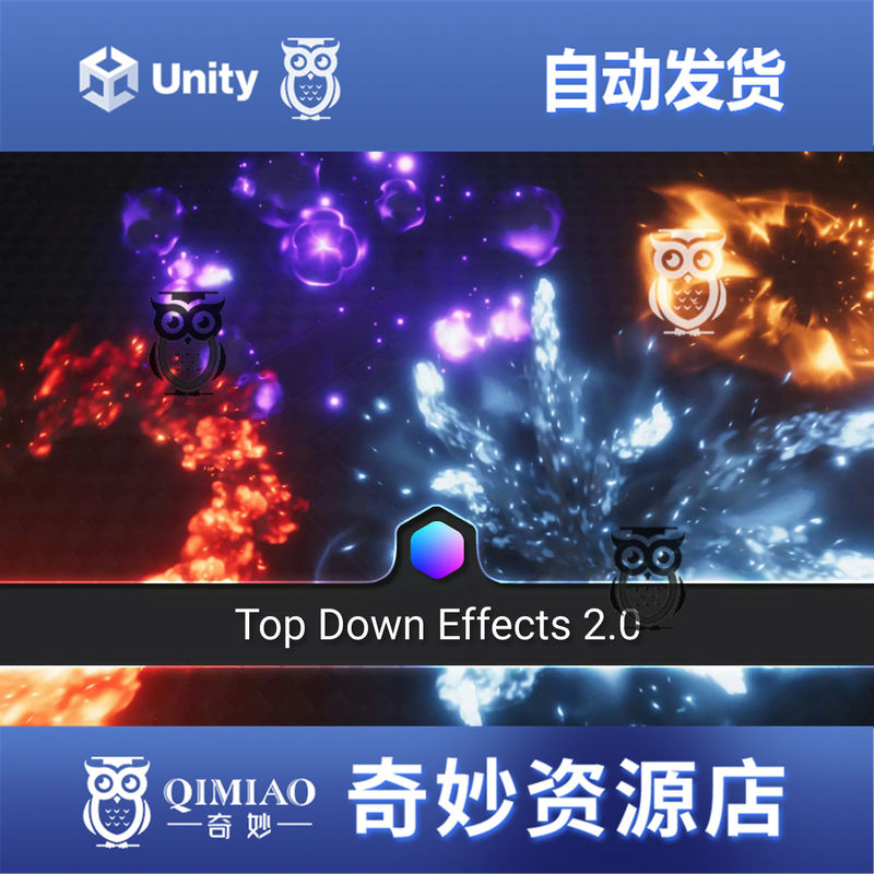 Unity Top down Effects 2.0 Package Update: Collection of Magic Skill Explosion Particle Effects
