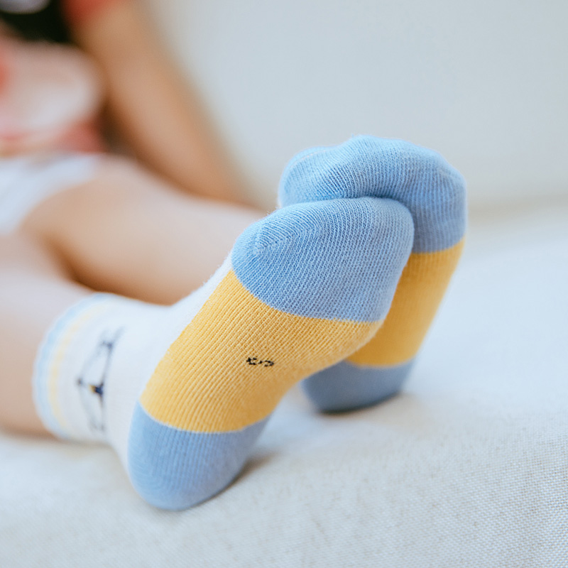 Vớ trẻ em mùa xuân và mùa thu và mùa đông cotton ở bé trai và bé gái 1-3-5-7-9-12 tuổi bé dày lên trong vớ vớ đẹp cho bé sơ sinh
