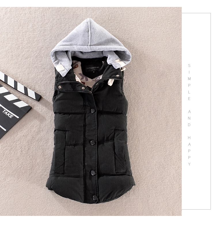 Áo vest nữ mùa thu đông 2018 mới phiên bản Hàn Quốc của phụ nữ thời trang giản dị áo vest nữ cotton xuống áo khoác cotton áo khoác ngoài