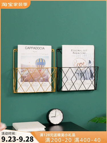 Nordic Ins Iron Art Book Book Fringe Wall Wanging Wanging стена хранения настенная полка настенная полка простая гостиная книга