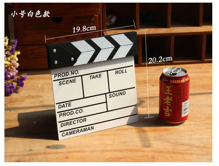 Gỗ đen trắng phim clapper ban giám đốc ban chơi Ban chụp ảnh studio chụp ảnh phụ trợ chụp đạo cụ trang trí bảng đen - Trang trí nội thất decor phòng ngủ nhỏ