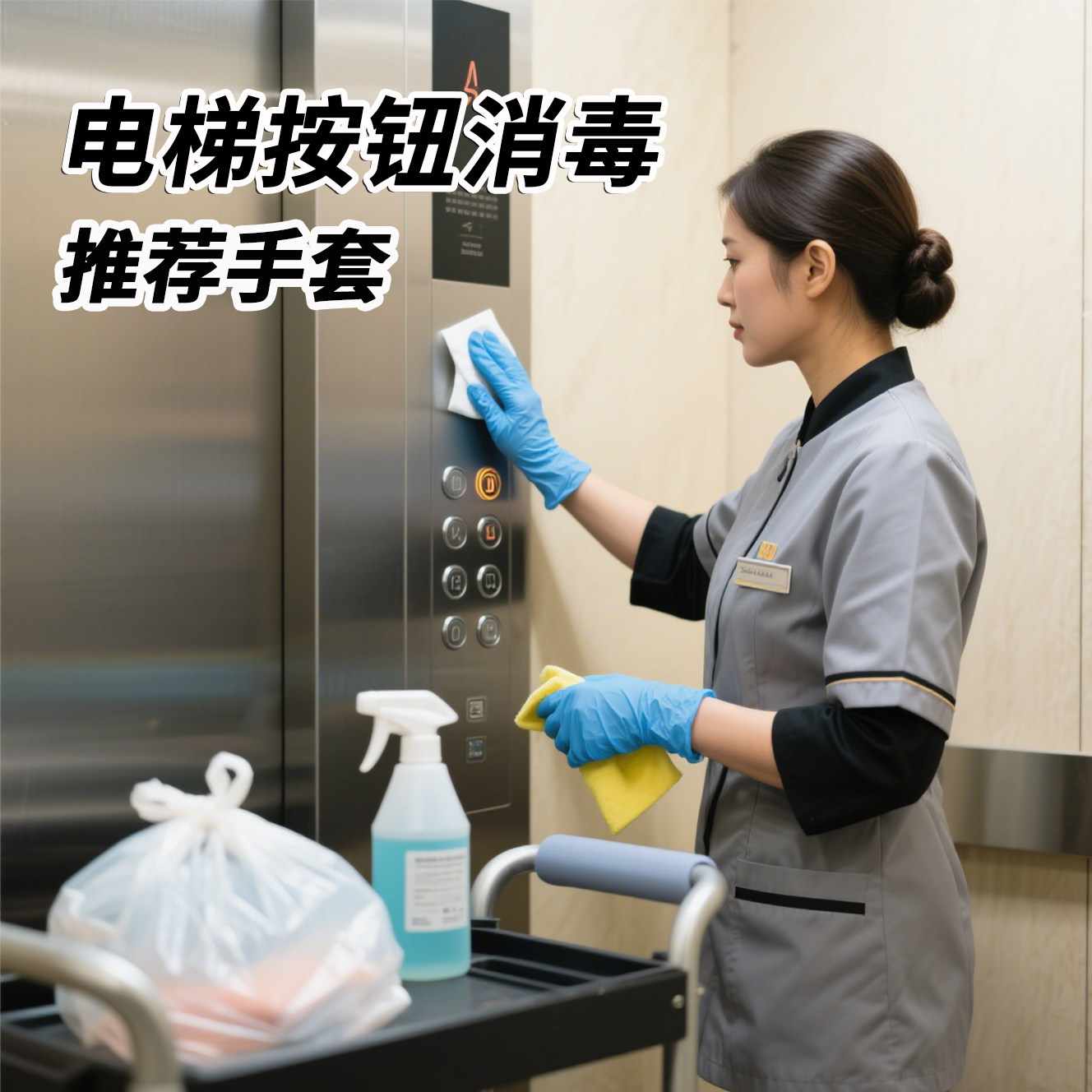电梯按钮消毒一次性丁腈防护手套加厚加长耐磨防油防割刺干活工作