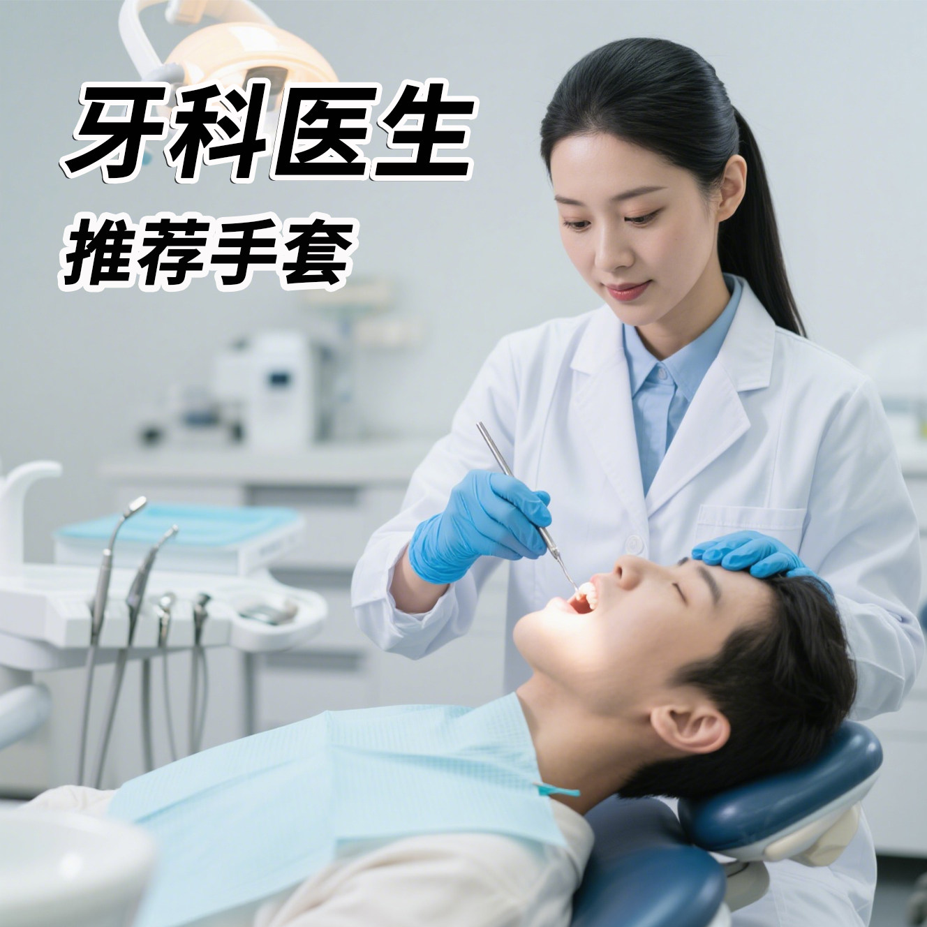 牙科医生一次性丁腈橡胶手套加厚耐磨劳保工作防油防割整合装手套