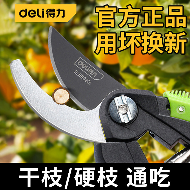 得力剪刀修枝剪花枝剪园艺剪树枝专用园林修剪果树花艺剪枝条剪