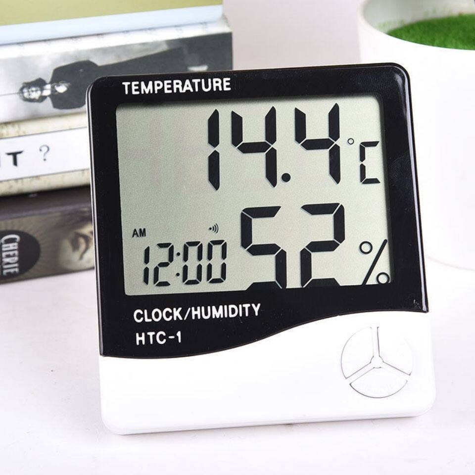 Liquid crystal temperature hygrometer double temperature zone Display electronics lengthened temperature monitor sensor thermometer with battery