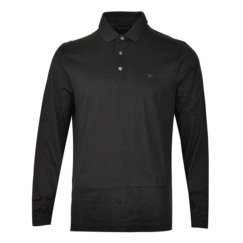 Emporio Armani Armani Ea Men's Polo Shirt Long-Sleeved Lapel Business Casual Fashion Men's Top