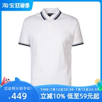 Armani, летняя футболка polo, хлопковая рубашка, короткий рукав