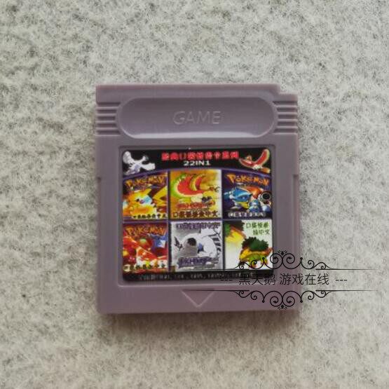 GB GBC Game Card Card Pokemon - Gold and Silver Yellow Green Blue and Blue and Blue Triennale Swallows Heaven and Earth 22 in 1