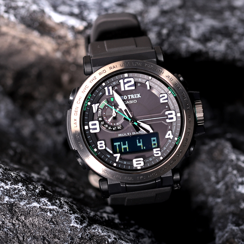 Casio Outdoor Mountaineering Watch Solar Energy Radio Wave Triple Sensor Dual Display Prw-6600Y-1/Yb-3