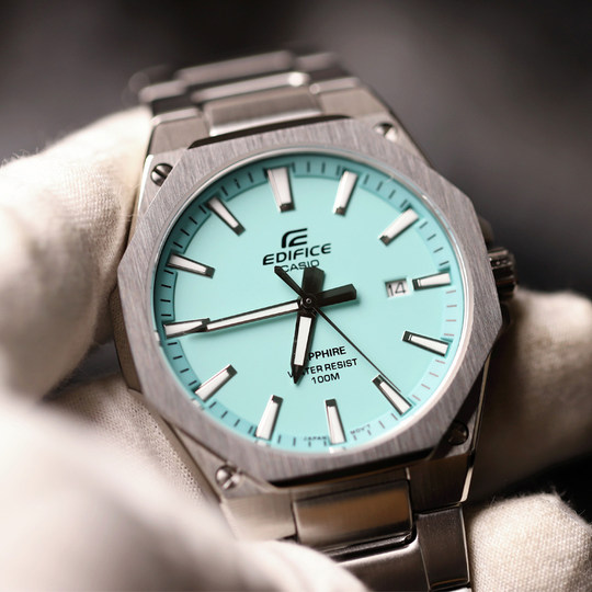 卡西欧手表男Edifice金属轻薄简约蓝宝石防水EFR-S108D-2B/2A/3A