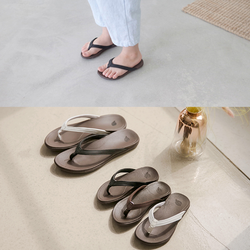 Nj Children's Products Korean Babyzzam Korean-Style Children's Flip-Flops Casual Non-Slip Sandals Black Summer 5221
