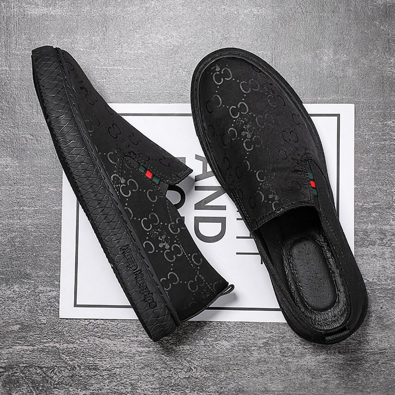 Old Beijing cloth shoes men's 2022 spring and summer new loafer shoes men's casual canvas shoes Korean version of the trend of beanie shoes