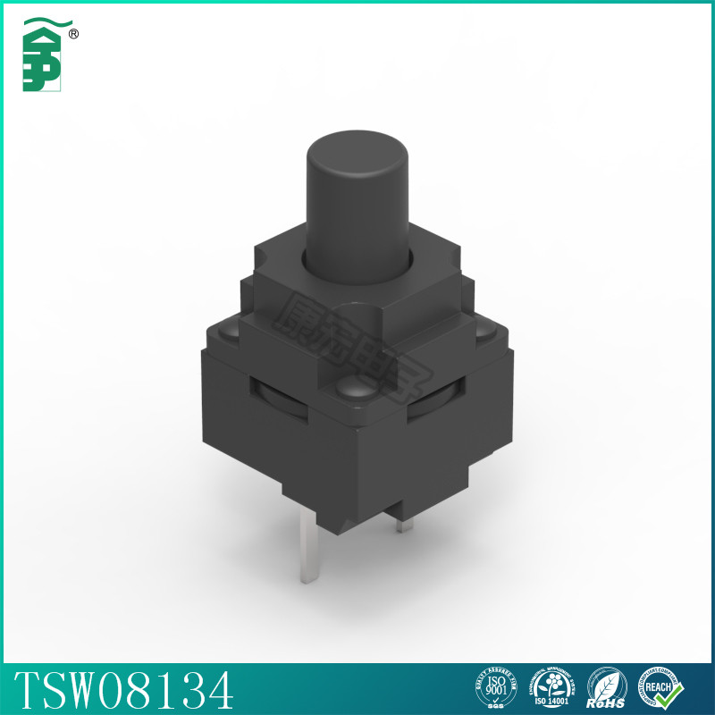 Waterproof tact switch 8*8*13 medium and short two feet dustproof micro switch 8X8X12 5 black handle red handle manufacturer