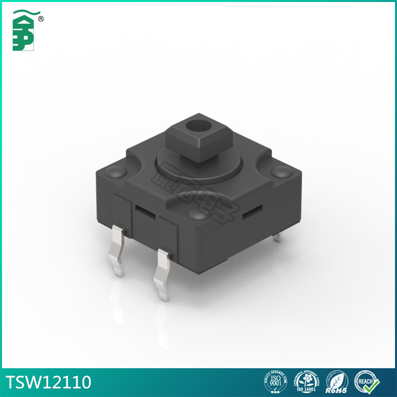 Tact switch 4-pin waterproof plug-in square head TSW12110 12*12*8 8 square head 3 8 *3 8