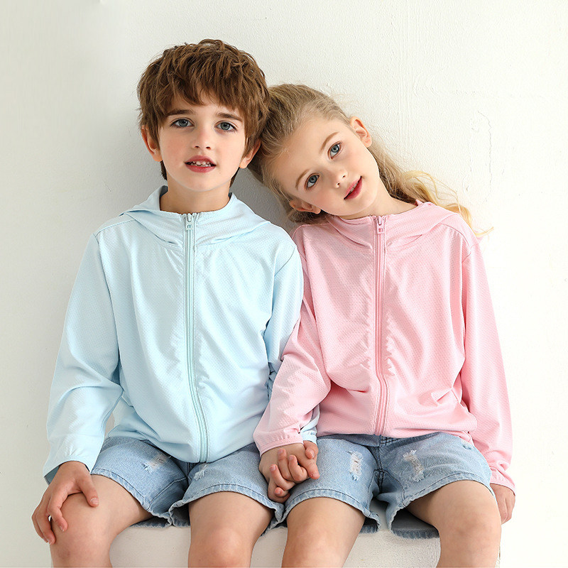 Children's sun protection clothing 2021 summer thin boys and girls baby anti-UV coat adult parent-child sunshade