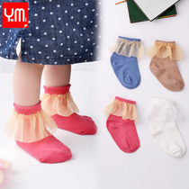 Spring Summer New Womens Baby Princess Socks Snowspinning Double Stitch Lace Children Socks Combed Cotton Meritocracy Short Sig Socks