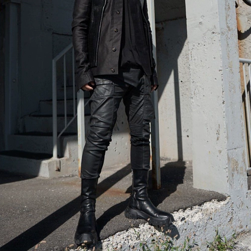 Martens, высокие высокие сапоги в английском стиле с молнией на платформе, в британском стиле, из натуральной кожи, европейский стиль, средней длины