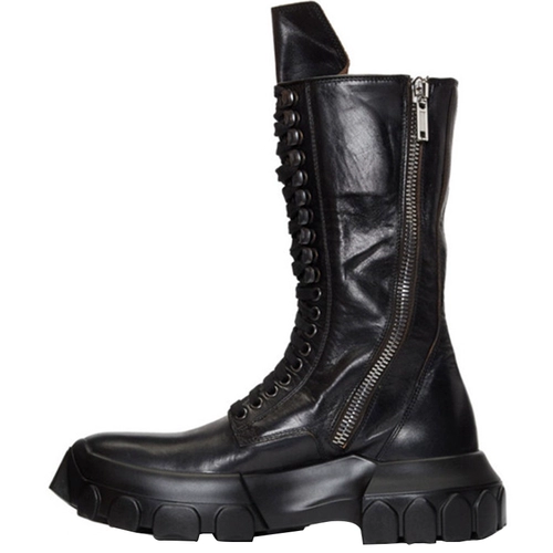 Martens, мужские высокие удерживающие тепло высокие сапоги на платформе, средней длины, из натуральной кожи, европейский стиль