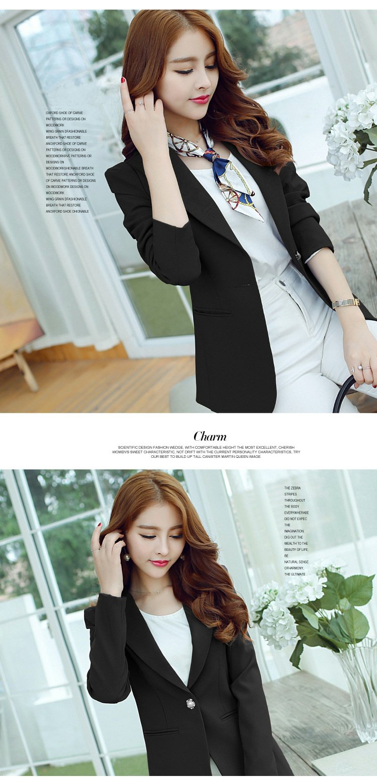 Mushroom Street Mới mùa xuân và mùa thu Phụ nữ Slim Suit nhỏ mỏng Tay áo dài Màu rắn OL Business Mặc Top Suit Jacket áo vest nữ hàng hiệu