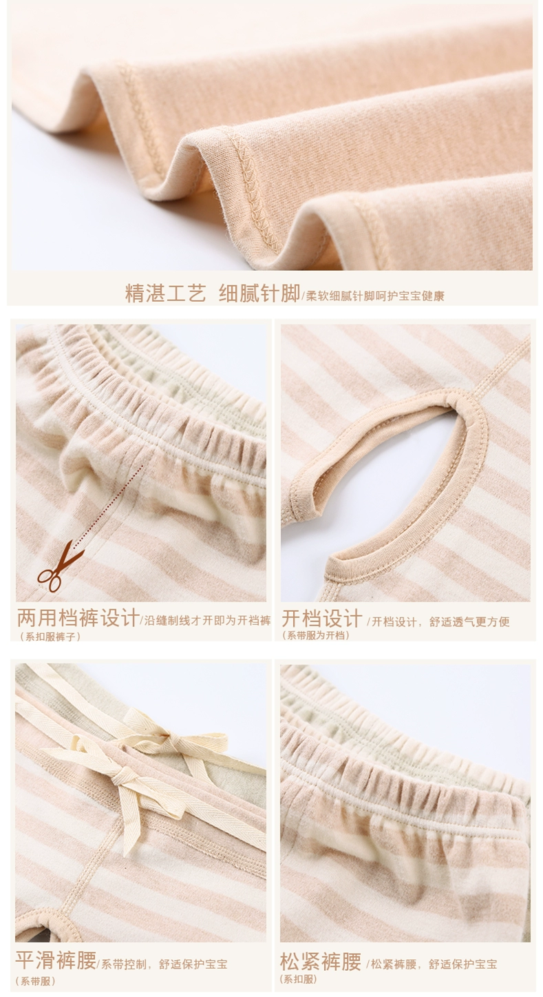 Bộ quần áo trẻ sơ sinh bằng vải cotton cho bé sơ sinh 0-3 tháng 6 mùa thu và mùa đông