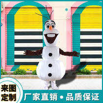 Snowman walking cartoon character Puppet Costume Cartoon Perimeter Stage Performance Props Dress Doll Character Headgear