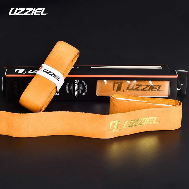 UZZIEL tennis racket inner handle ຫນັງ cowhide cushioning cushioning ຫນັງແທ້ຂອງ badminton racket handle ຫນັງບໍ່ເລື່ອນແລະທົນທານຕໍ່ການສວມໃສ່.