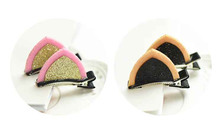 Một đôi phụ kiện tóc cho trẻ em tiara phiên bản tiếng Hàn của cô bé dễ thương siêu đáng yêu mèo tai kẹp tóc kẹp đầu thẻ bé kẹp ngọc trai