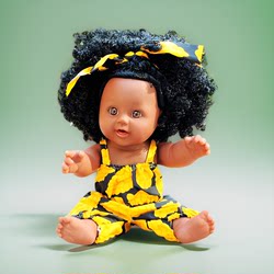 ຂາຍຮ້ອນຂ້າມຊາຍແດນ Nebonir ໃຫມ່ afro simulation doll ອ່ອນກາວ doll ເດັກຍິງຜິວຫນັງຊ້ໍາ