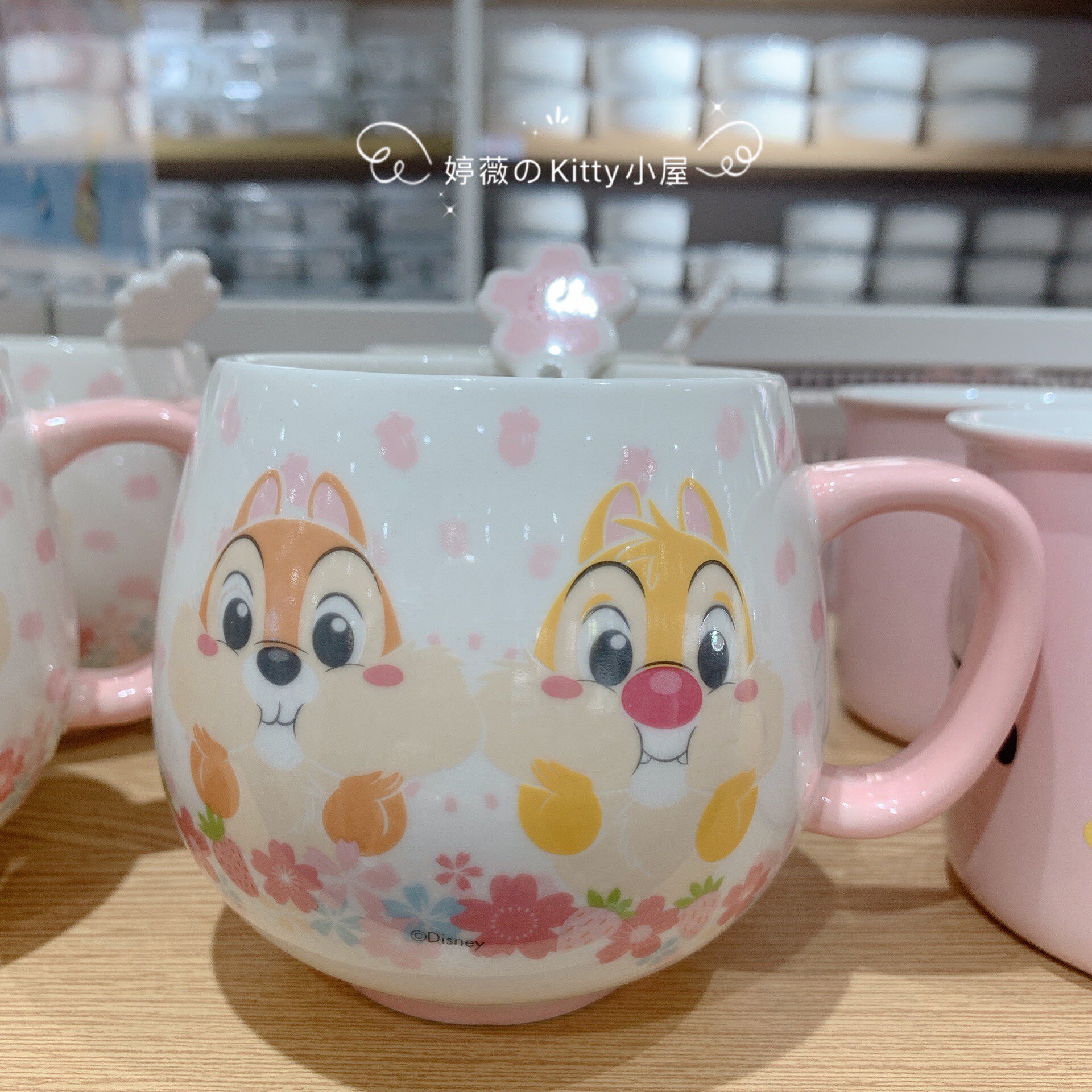 Miniso name Genesis Chittiti Series with spoon Ceramic Cup Cute Teenage Girl Coffee Cup Spoon Cup Water Cup