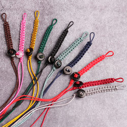 Hand-woven No. 72 flat knot pull ring buckle key ring pendant rope diy coil small accessories hanging chain coconut shell buckle