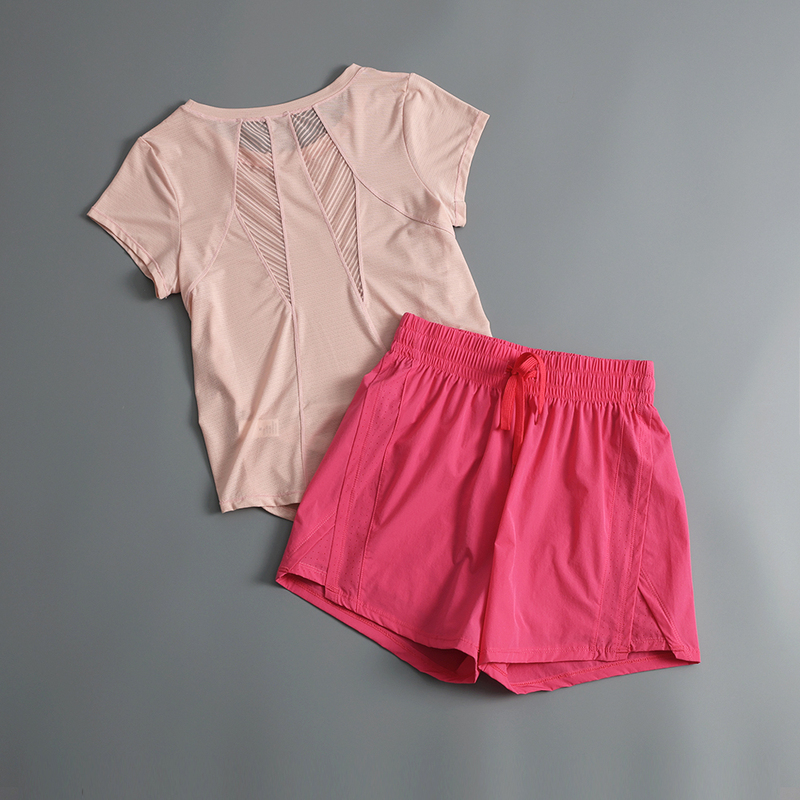 Running Sports Suit for Women in Summer, Professional Quick-Drying Training, Badminton, Marathon, Morning Run, Aerobics, Fitness Yoga Clothing